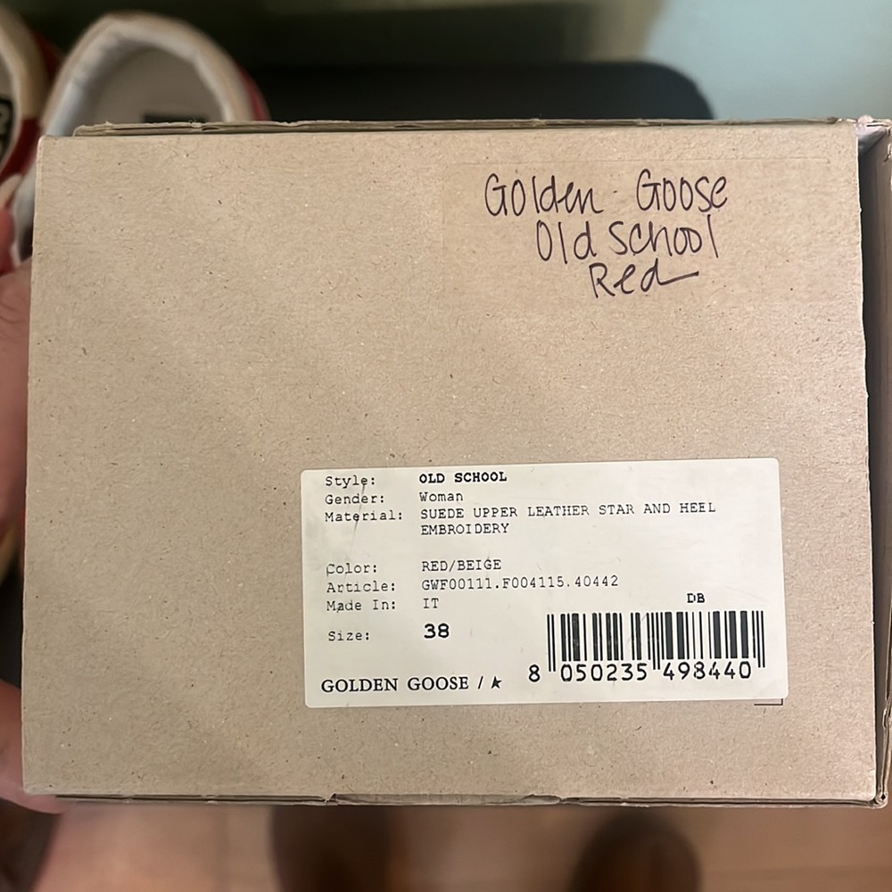 Golden Goose Red Suede Velcro Strap Sneakers - Picture 5 of 5